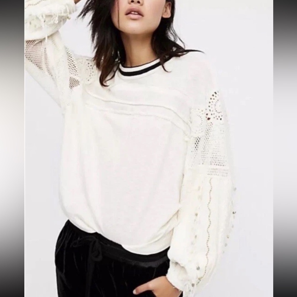 Free People Marrakesh Crochet Blouse